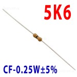 Резистор 5,6 kOm 0,25W ±5%