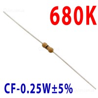 Резистор 680 kOm 0,25W ±5%