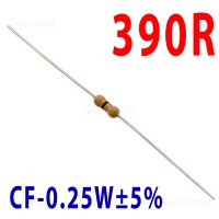 Резистор 390 Om 0,25W ±5%