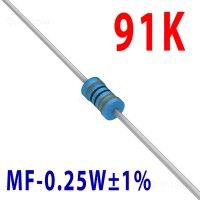 Резистор 91 kOm 0,25W ±1%