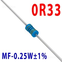 Резистор 0,33 Om 0,25W ±1%