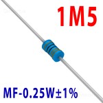 Резистор 1,5 МOm 0,25W ±1%