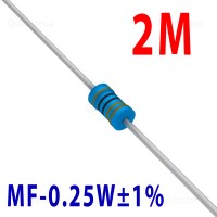 Резистор 2 МOm 0,25W ±1%