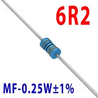 Резистор 6,2 Om 0,25W ±1%